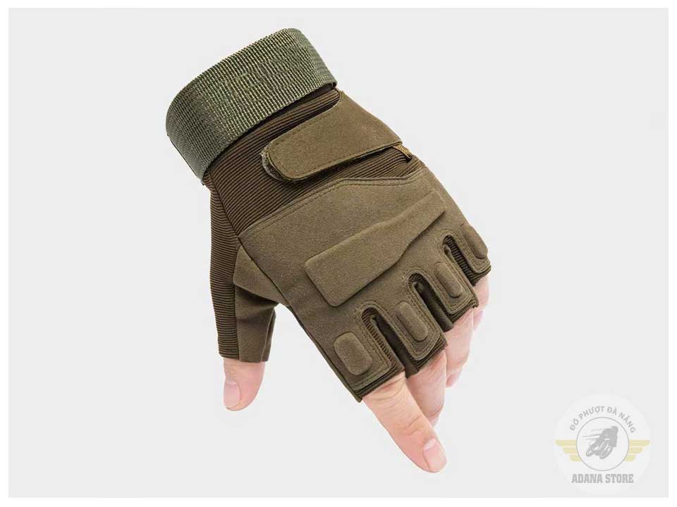Găng Tay Chiến Thuật Black Hawk Hở Ngón - Rêu